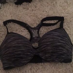 Pink push-up sports bra